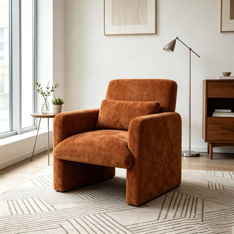 Chaise d'appoint moderne, Orange