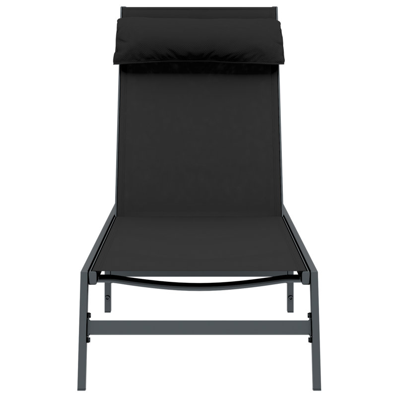 vidaXL Sunlounger Steel Outdoor Lounger Modern