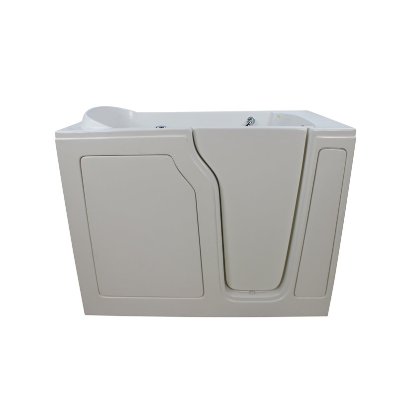 52'' x 29.25'' Walk-in Soaking Fiberglass Bathtub with Faucet