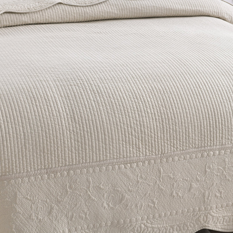 Cotton Quilt, Queen Quilt + 2 Standard Shams, Khaki
