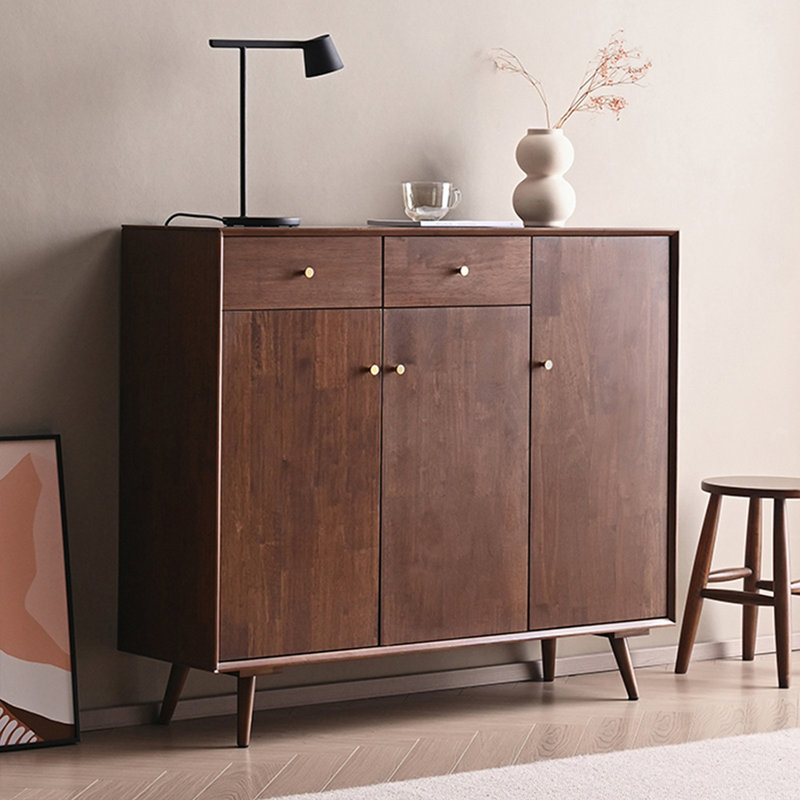 Modern Brown Solid Wood Shoe Storage