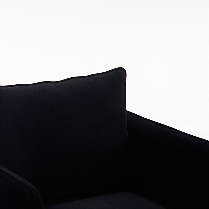 Fauteuil Mid-Century, Noir, noir, noir, noir