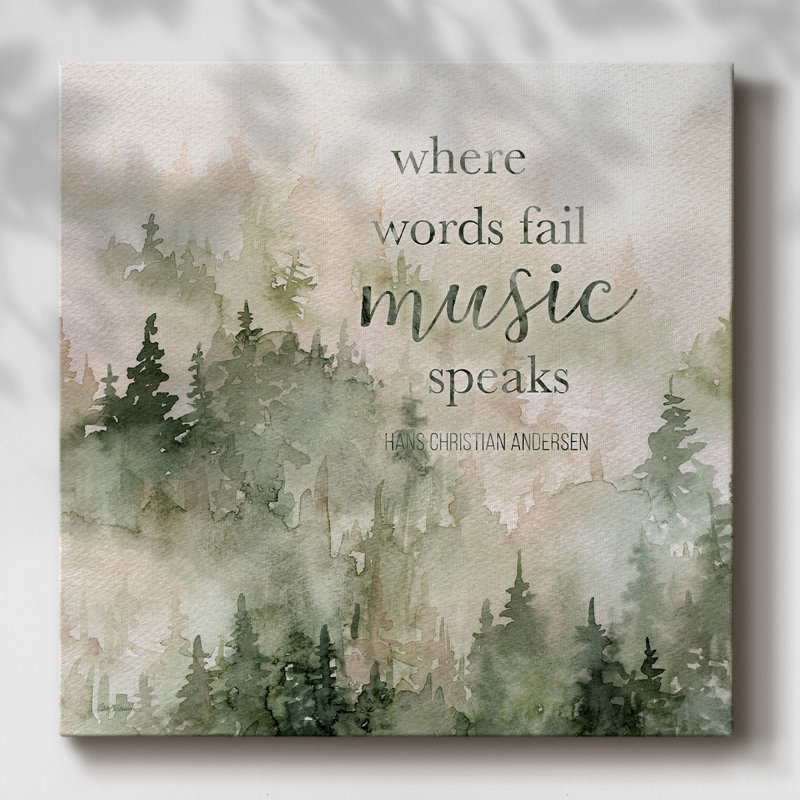 La musique des montagnes II sur toile, H 16 po x l 16 po x P 1,5 po