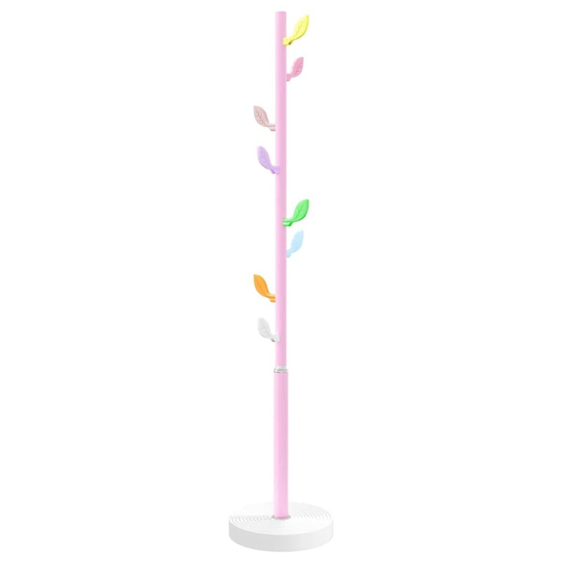 Tusten Iron Freestanding Coat Rack, Pink