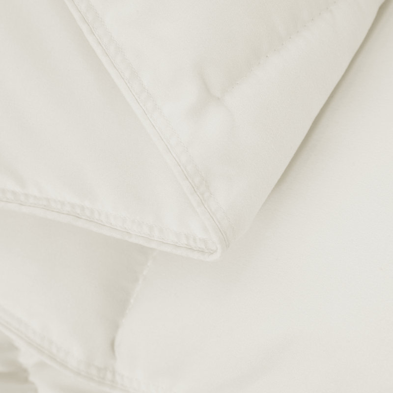 All Season Reversible Down Alternative Comforter Set with Shams - Breathable, Soft, Fluffy, Ivory