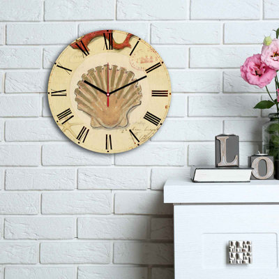 Horloge murale élégante Elegant, 11,8 pouces de diamètre | 100% panneau de fibres à densité moyenne avec une épaisseur de 0,2 pouce | Design élégant pour la maison ou le bureau | La montre moderne ajoute de la sophistication à n'importe quel espa