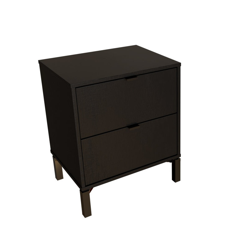 Ausencio Nightstand, Black