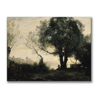 « souvenirs of castel gandolfo » par jean baptiste corot, reproduction d’art sur toile