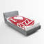 Ensemble de 2 drap-housse Ambesonne Saying Grunge Love Pizza Lettrage Vermillon et blanc-106777437