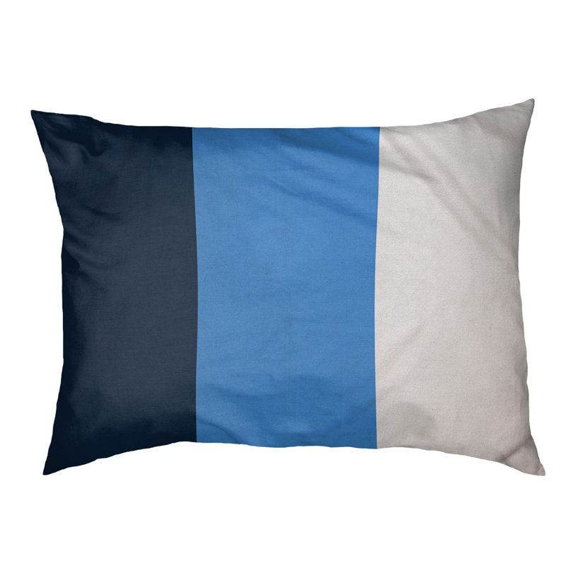 Coussin Golden State, Moyen (l 28 po x P 18 po x H 6 po), Blanc / bleu