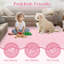 Tapis 9 pi x 12 pi rectangulaire en polyester rose pour salon, salle à manger et salle à manger-338100010-338100012