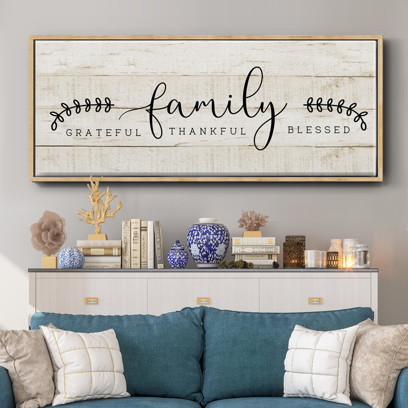 Famille - toile encadrée, H 24 po x l 60 po