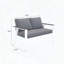 Causeuse de terrasse en aluminium 52,95 po avec accoudoirs et coussins en bois