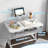 Qaba Kids Desk And Chair Set, Height Adjustable Kids Study Table And Chair Set With Tilt Desktop, Large Writing Board, Storage Drawer, Book Stand For 3-12 Years-31617342