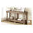 U_Style 62.9" Solid Wood Vintage Entryway Console Table with Storage Shelf - Natural Grain Fir Wood Sofa Table with Metal Rivet Decor for Hallway Living Room