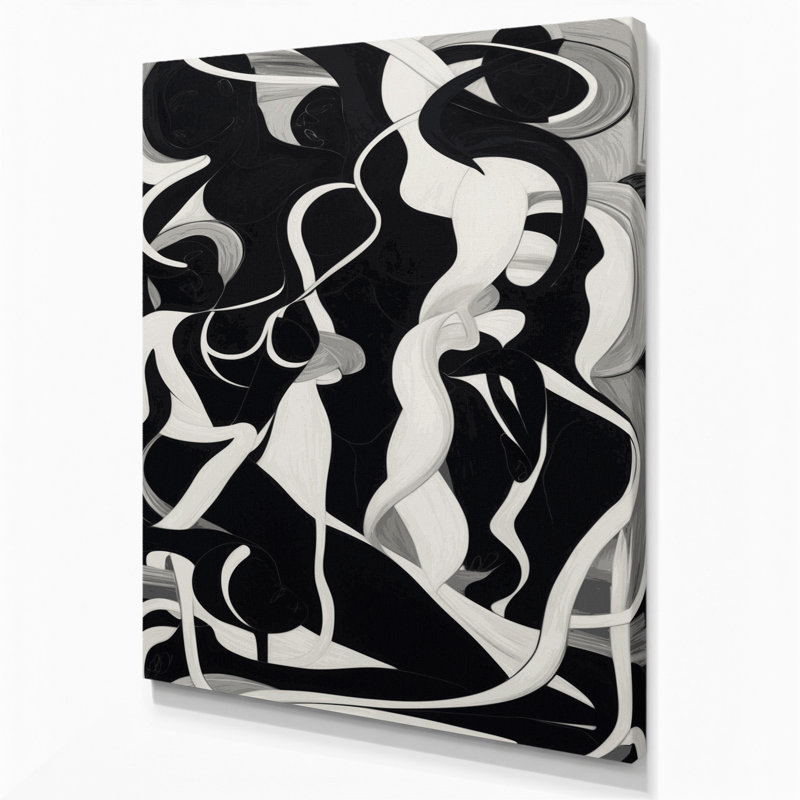 Abstract Figurative 59 Black Canvas Wall Art