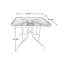 Table de salle à manger de patio de 35 pouces avec plateau en verre trempé Tangkula, table de bistro carrée pour 4 personnes avec trou pour parasol de 1,5 po et structure en métal robuste, table de salle à manger de patio pour la cour, la pelouse, la terrasse et la piscine