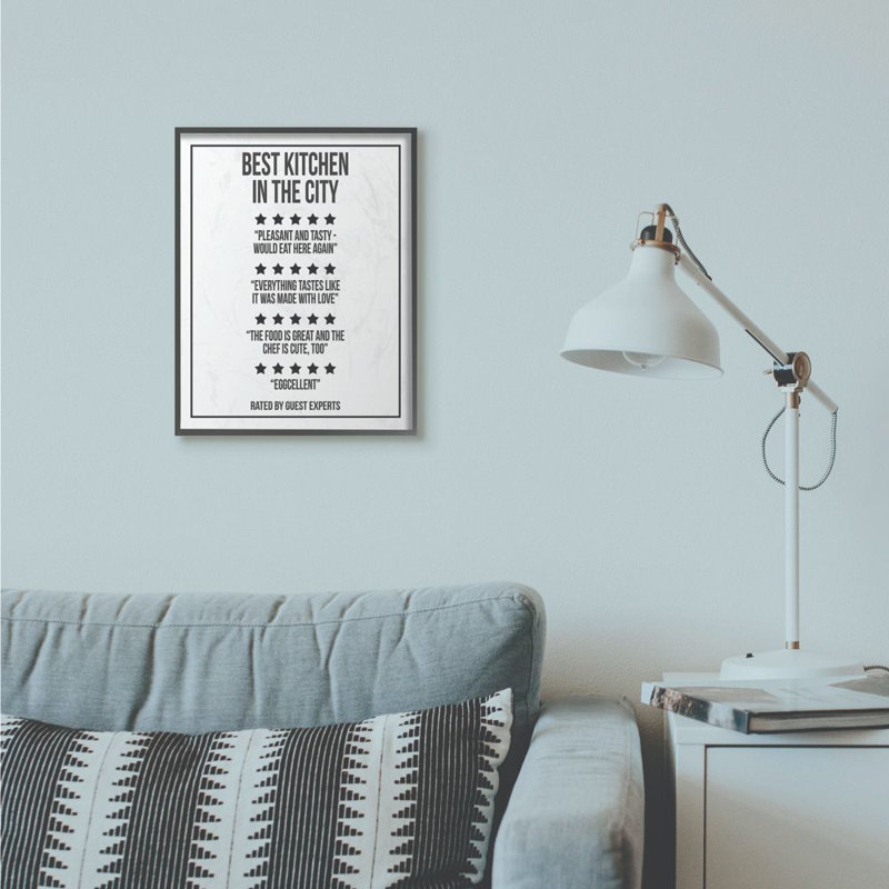 « five star cuisine room », impression sur toile, H 20 po x l 16 po x P 1,5 po, Giclée encadrée noir minuit