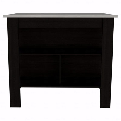 Kitchen Island, Four Legs, Three Shelves