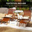Chaises de patio avec coussin 4 pièces Outsunny