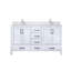 Meuble-lavabo blanc 60 po X P 22 po D, dessus en quartz blanc et ensemble de robinet-117978828