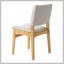 Ensemble de 2 chaises de salle à manger rembourrées empilables - Siège et dossier en tissu de lin, structure en bois massif, chaises de cuisine rustiques pour salle à manger, salon, naturel-1921412626-1921412637