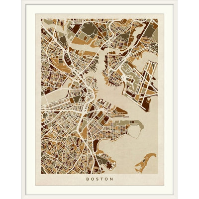 «Boston Massachusetts Street Map» par Bellen, impression