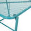 Table d'appoint moderne h 15,5 po, fer sarcelle pour balcon, espaces extérieurs pour café