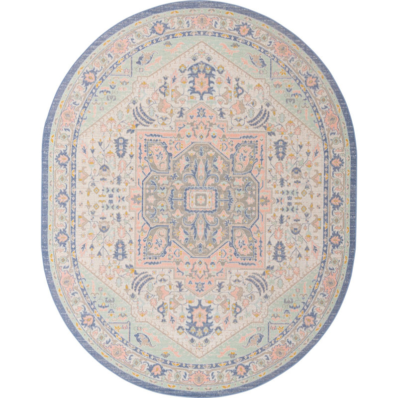 Matthei Oriental Indoor Rug, Oval 8' x 10'