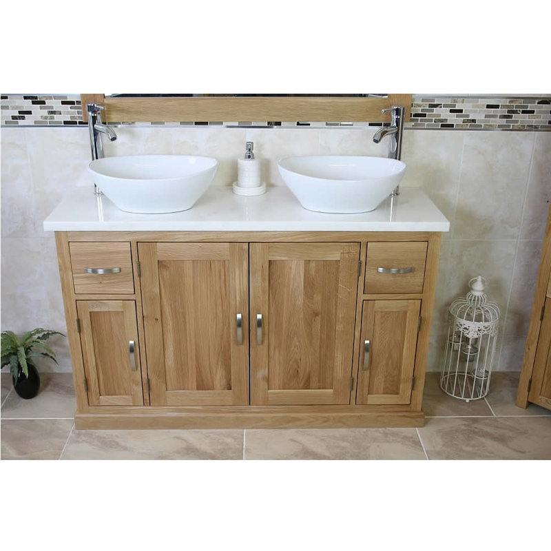 Deemer 1230mm Double Bathroom Vanity with Vessel Ceramic Basin