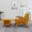 Upholstered Armchair with Footstool-488585402-503314700