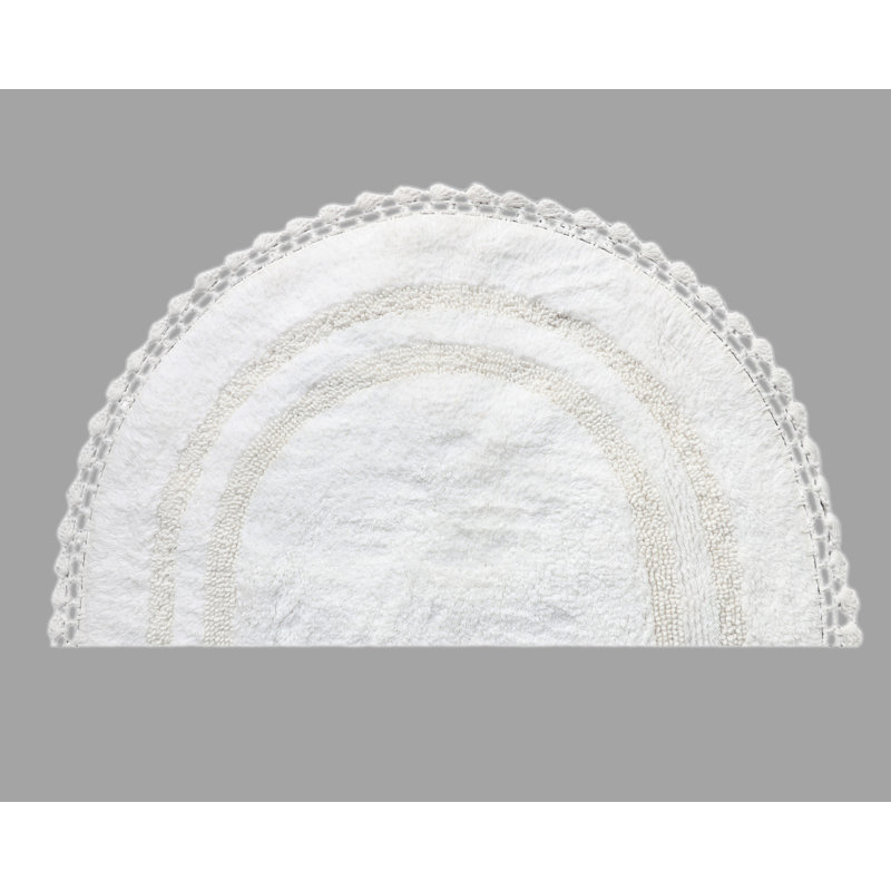Tapis pour salle de bain Akifumi, Blanc