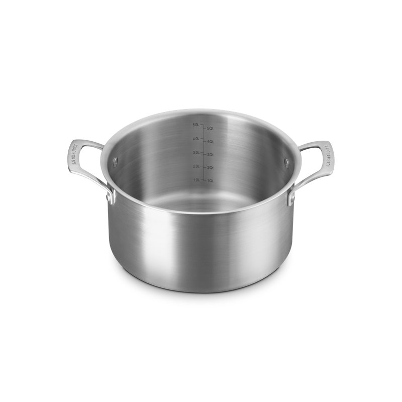 Le Creuset Essential Stainless Steel Deep Round Stockpot, 6.25 Qt.