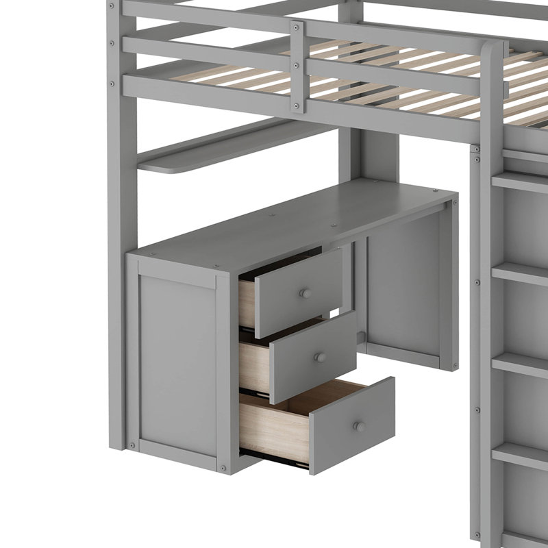 Lit mezzanine double Clapton Kids, Gris