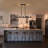 6-Light Kitchen Island Linear Chandelier