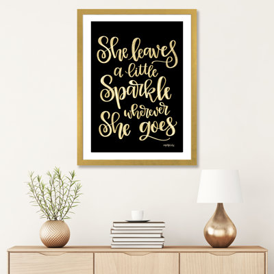 «She Leaves a Little Sparkle II», reproduction d'art textuel