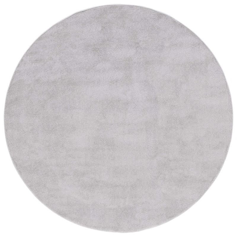 Aeneas Gray Area Rug, Round 6'7"