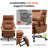 Faux Leather Office Chair with Retractable Footrest-1613609950