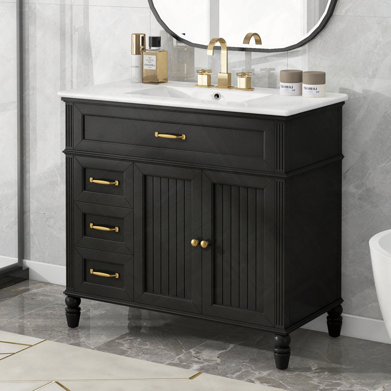 Meuble-lavabo avec évier Armoire de salle de bain avec tiroirs