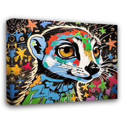 "Suricate Graffitianimals" sur toile