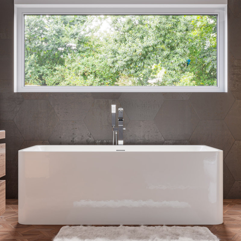 67'' x 29.4'' Freestanding Soaking Acrylic Bathtub