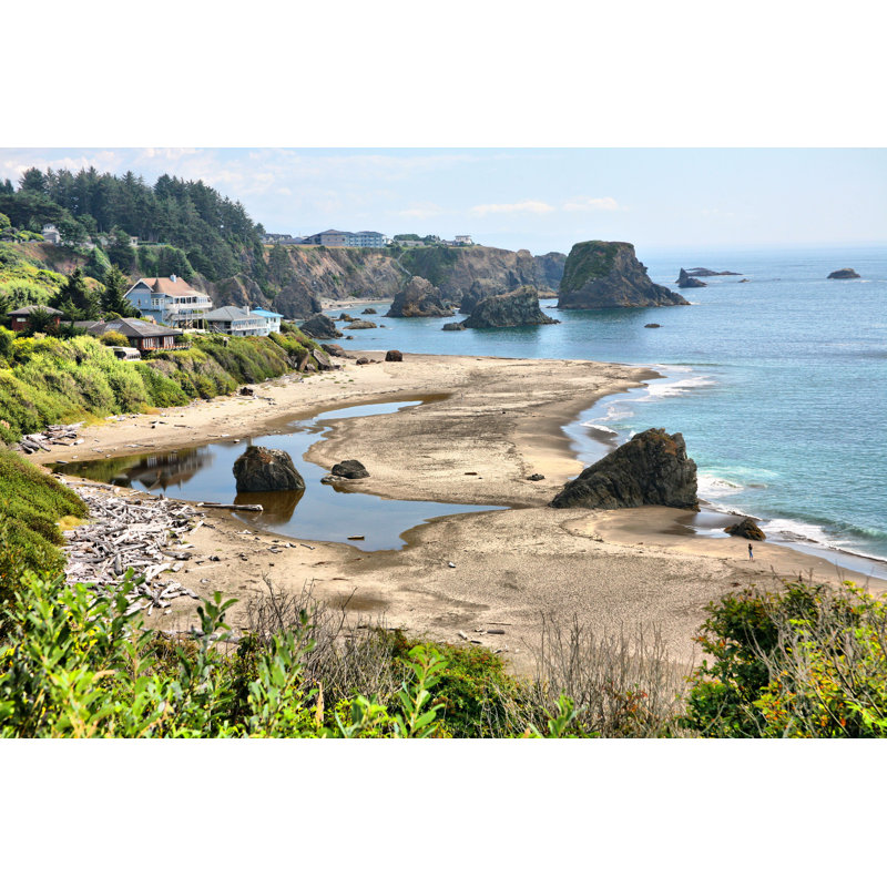 Brookings - Oregon Coastline - Wrapped Canvas Print, 61cm H x 91cm W x 3.8cm D