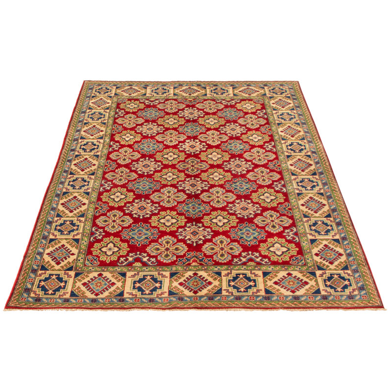 Tapis rouge foncé mâle de 6 pi 0 po x 8 pi 10 po Maléigh