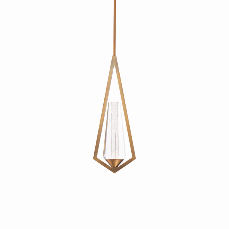 Devotion 1 Light LED Mini Pendant, Aged Brass