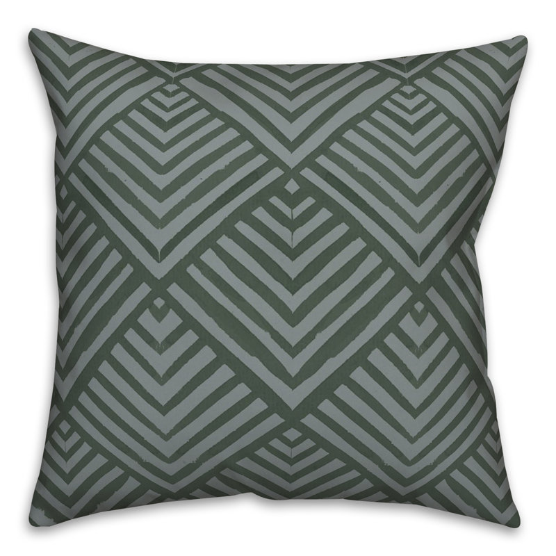 Polyester/Polyester Blend Throw Square Pillow Cover & Insert, Blue/White