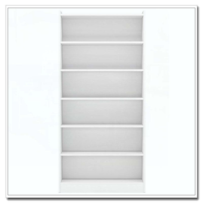 Bibliothèque à 7 niveaux avec rangement pour salon, bureau, chambre à coucher, Blanc