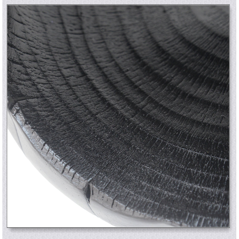 Table d'appoint creuse, texture semblable au bois, couleur noire, Noir