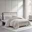 Vera Wang Chenille Waffle Stripe Beige Duvet Cover Set