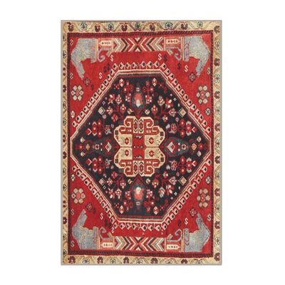 Tapis traditionnel rouge / noir