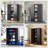 72"H Black Metal Garage Storage Cabinet 4 Shelves Lockable Doors